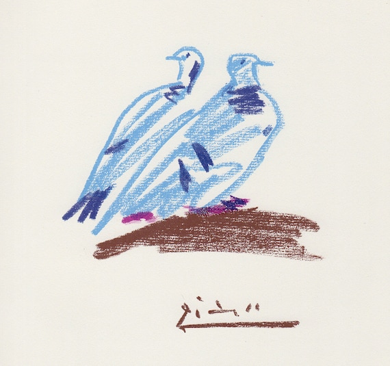 ピカソ リトグラフ 青い鳩 【公式通販】