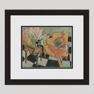 MATISSE SIGNED 1943 Color Lithograph &quot;Danseuse Assise dans un Fauteuil&quot; FRAMED Gallery Certificate