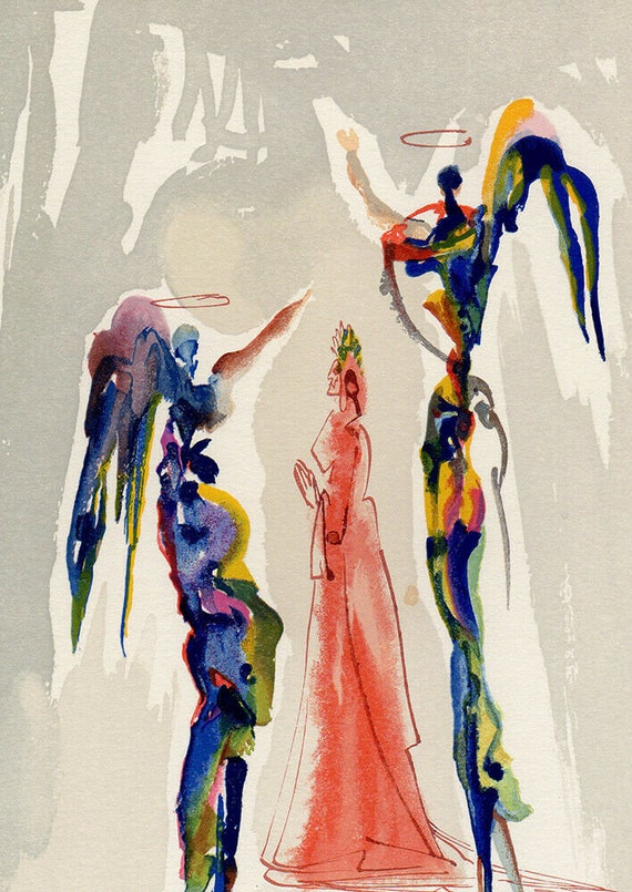 サルバドールダリ 舟から生える木と女性 サイン入り サルバドール