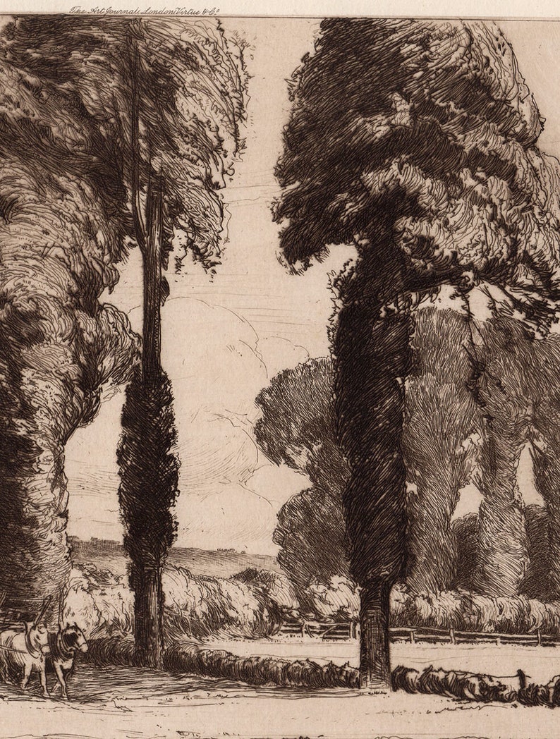 ORIGINAL Luke Taylor Etching The End of the Day Custom Framed SIGNED Gallery Certificate Included