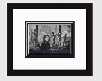 BRASSAI Antique 1930s Photogravure &quot;Studio Aristide Maillol&quot; Framed Gallery Certificate