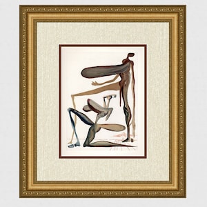 Salvador DALI ORIGINAL 1960 Woodcut &quot;Prodigality&quot; Gallery Framed Authentic COA
