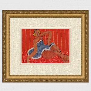 1943 MATISSE Color Lithograph &quot;Dancer Seated on a Table&quot; SIGNED Gallery Framed COA