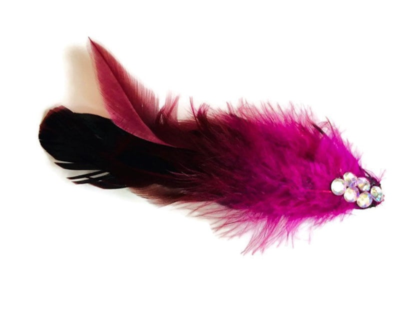 Feather hair barrette