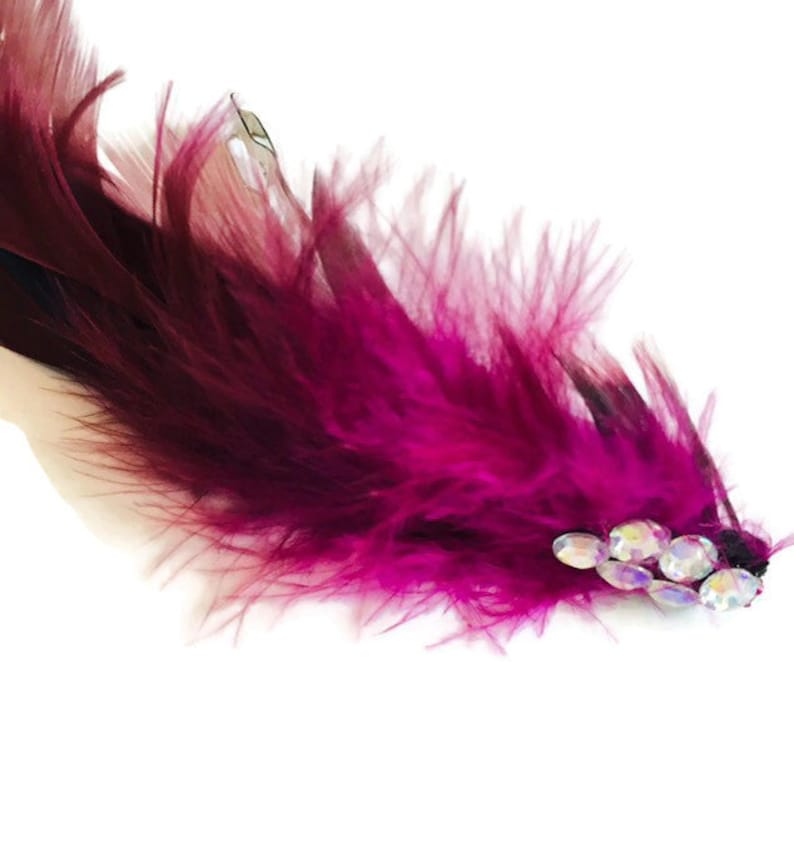 Feather hair barrette
