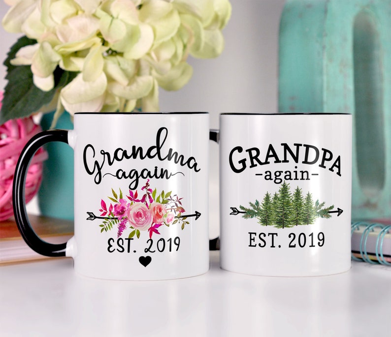 New Grandparent Gifts for Grandparents Mug Set Personalized Etsy