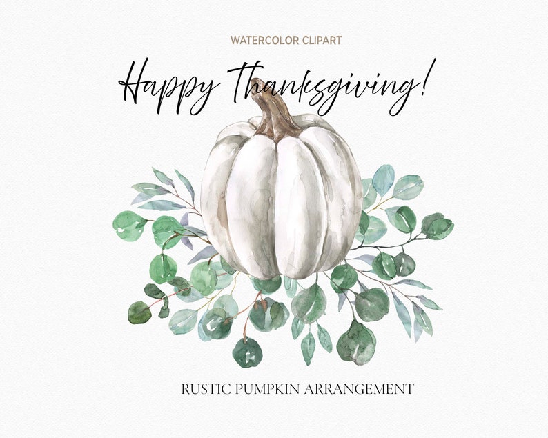 Fall Clip Art- Thanksgiving Harvest Digital Download Watercolor Pumpkin and Leaves Pastel Pumpkins Clipart Halloween Jack O Lantern