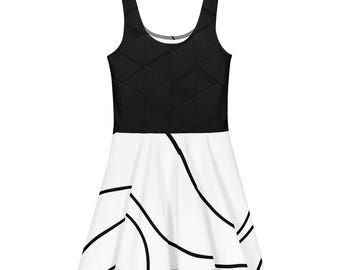 Vestido skater de algodão