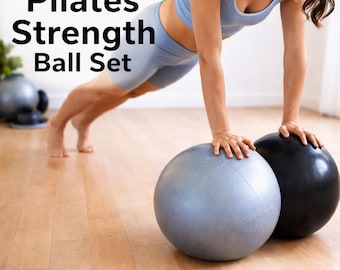 Bolas de estabilidade individuais para ioga e pilates – cinza fosco + preto brilhante