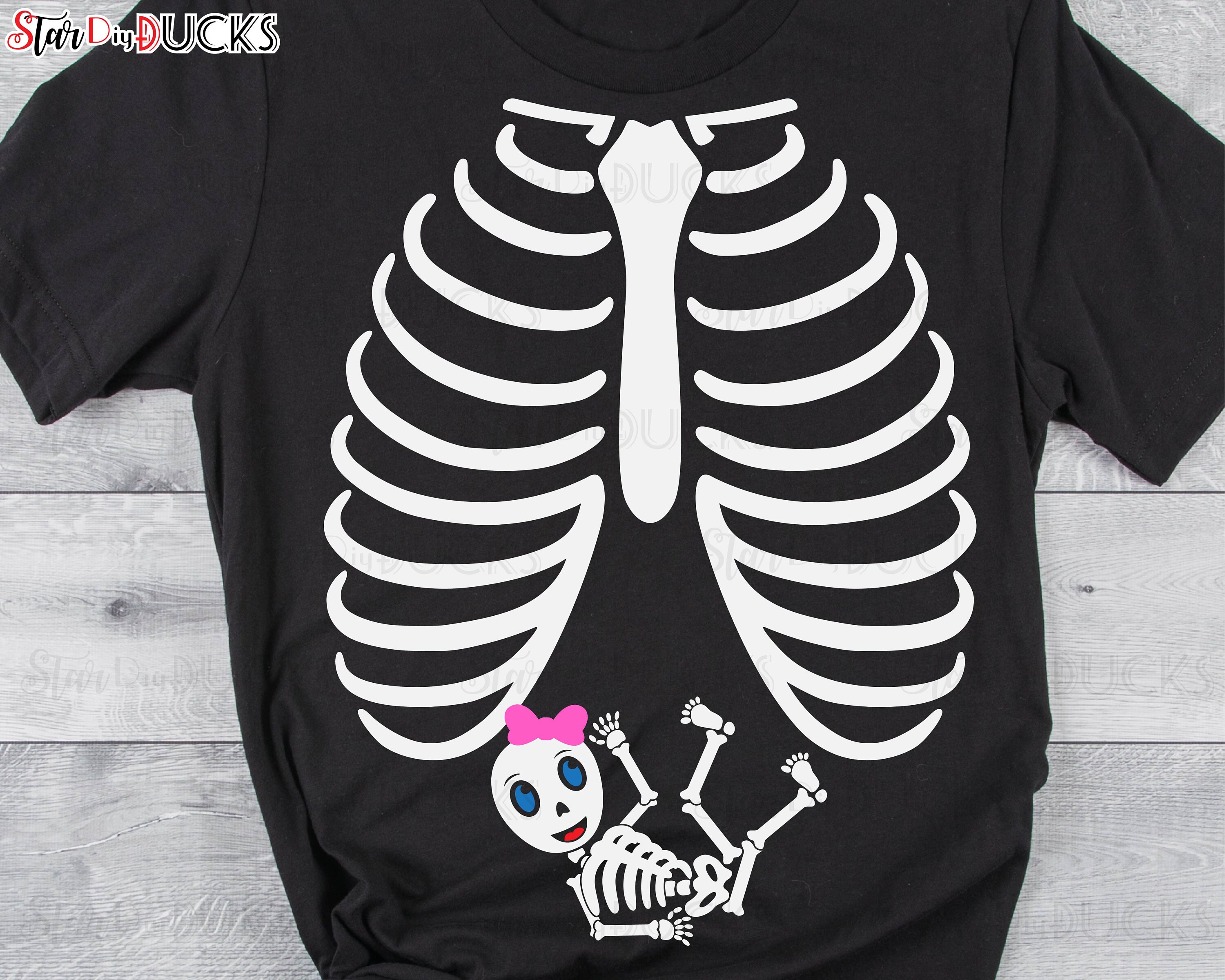 Skeleton Pregnant With Girl Cutting Files Svg Clip Art Digital | Etsy