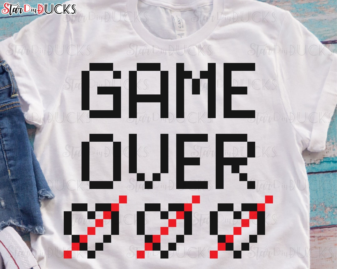 GAME OVER Cutting Files Svg Clip Art Digital Download Graphic - Etsy