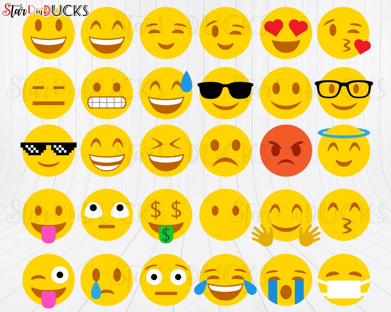 Download Best Emoji cutting files svg clip art digital download | Etsy