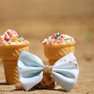 Mermaid&#39; Pet bow for rabbits, cats, dogs, guinea pigs, Bunny, hedgehogs & small pets. Summer collection. Sparkle center
