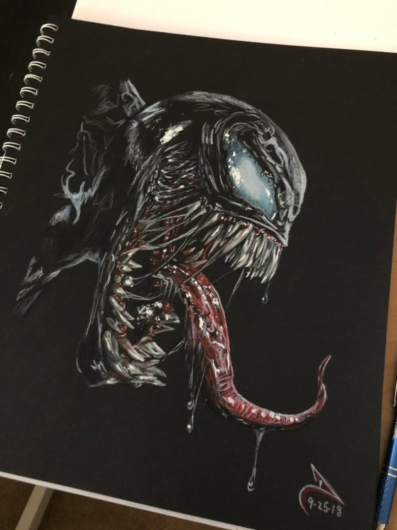 Venom dc comics spider man drawing