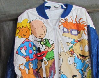 Vintage 90 s Nickelodeon Members Only Denim Jean Jacket Rugrats