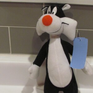 Vintage 9.5 " Plush Toy Collectible Looney Tunes Warner Brothers Official Sylvester cat