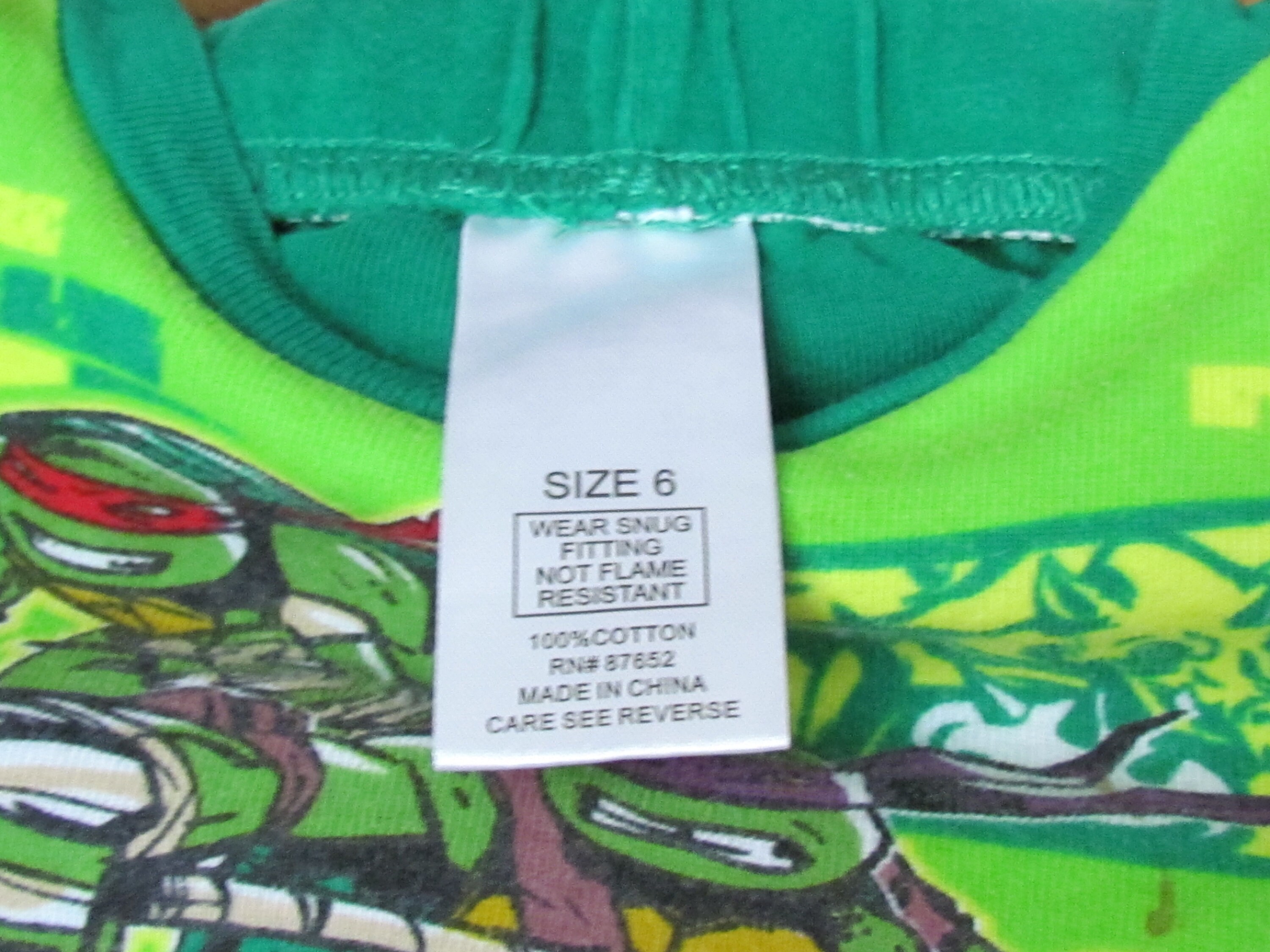 Nickelodeon Teenage Mutant Ninja Turtles Boys 6 Two-piece Cotton Pjs  Costume Pajamas 