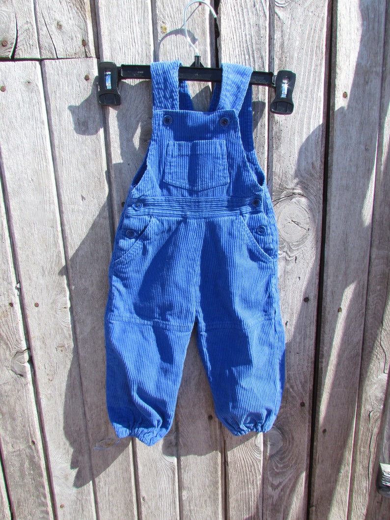 Wide courdory blue baby child toddler Bright Blue 9-12 months 80/'s