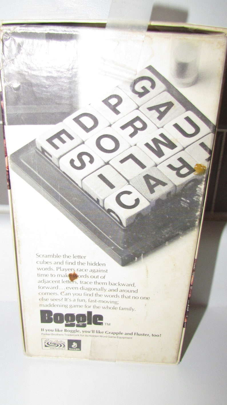 70's Original VINTAGE 1973 Parker Brothers Boggle Game General Mills ...