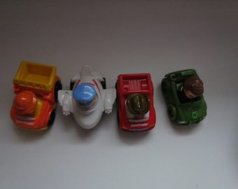 Little People Wheelies Green Lantern Pilot Dump Truck Cowboy de Hasbro Fisher Price Lot cars