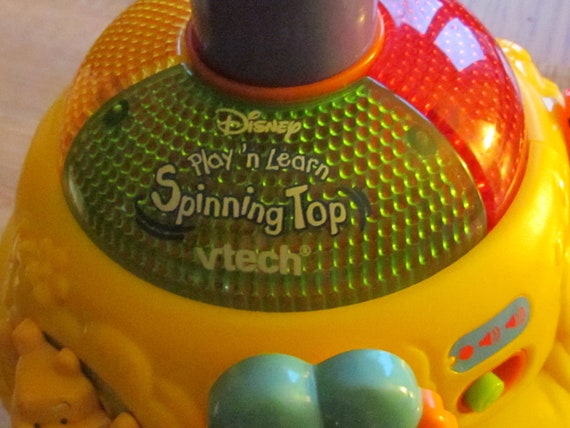 Electronic Vtech Disney Winnie the Pooh Bear Play N Learn Spinning Top Toy baby