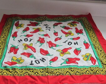 Vintage Red Hot Chili Peppers Chilis Bandana Made in USA #14193