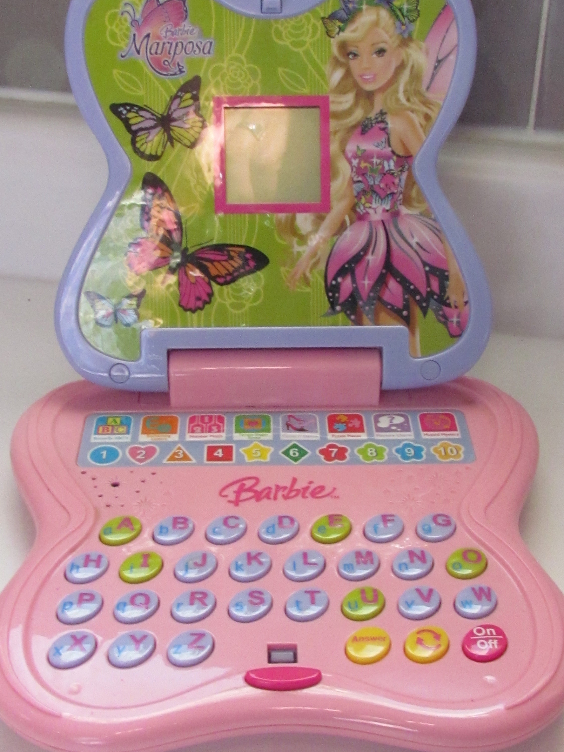 Barbie Mariposa Little Learner center laptop computer electronic Oregon Scientific Princess