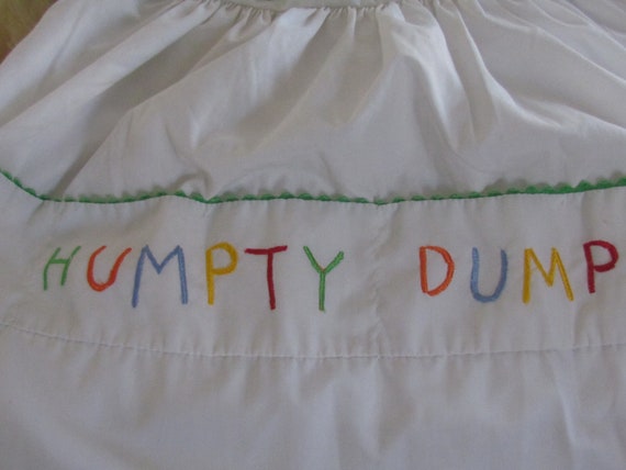 80's Vintage Baby Girls Humpty Dumpty Green White… - image 3