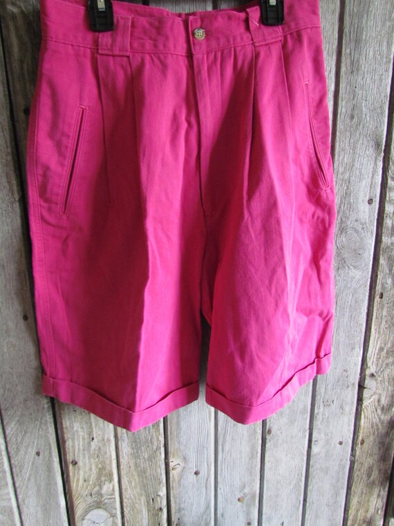1980's Ambitions Vintage 80s hot pink High Waist P