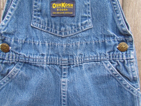 Vintage 90's Oshkosh VESTBAK rare denim jumper ov… - image 6