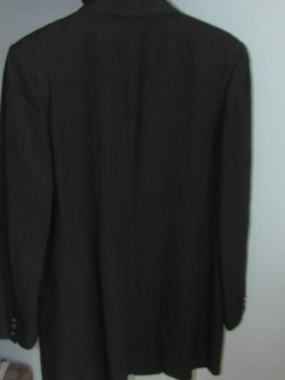 Women's Vintage 80's black blazer double breasted… - image 5