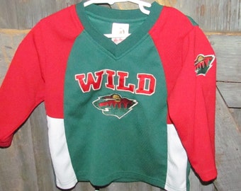 Vintage Minnesota Wild Toddler Jersey 2T Kid Athlete Hockey NHL MN