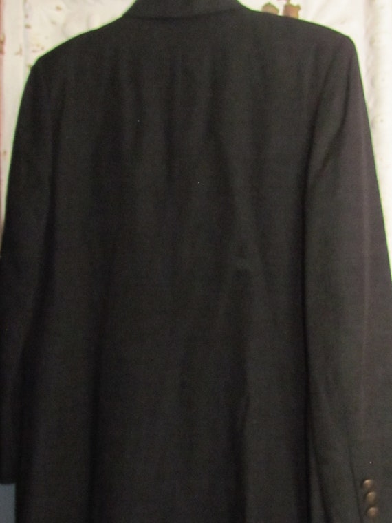 Women's Vintage 80's black blazer double breasted… - image 3