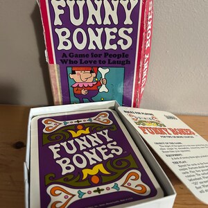Vintage 1968 Funny Bones Card Game Parker Brothers collectible 60's USA Made