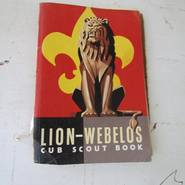 Lion Webelos Cub Scout Book Paperback 1954 by Boy Scouts of America  50's