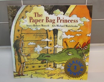 The Paper Bag Princess (Munsch for Kids) Paperback Picture Book vintage 1980 Robert Munsch  Michael Martchenko