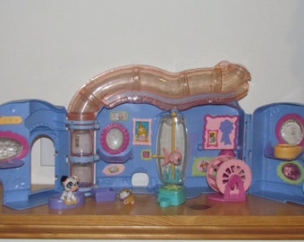 Littlest Pet Shop Magic Motion Tree House Playset Hasbro LPS Toy Walking  Pets Wind Up 