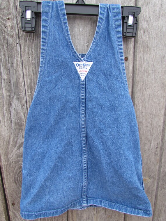 Vintage 90's Oshkosh VESTBAK rare denim jumper ov… - image 5