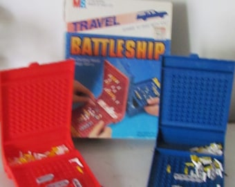 80's Vintage 1986 Milton Bradley Travel Battleship Game strategy game