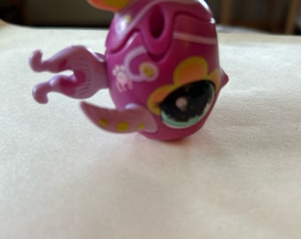 Hasbro Littlest Pet Shop Pez ángel colorido transitable Raro LPS Pez ángel colorido único 2126