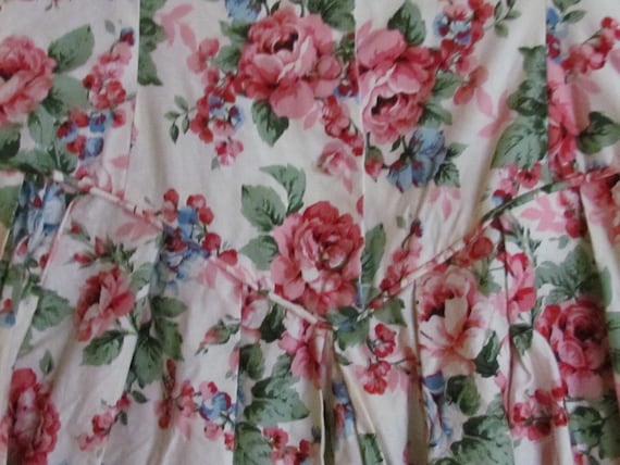 Vintage 90's floral roses puffy sleeve dress Wome… - image 6