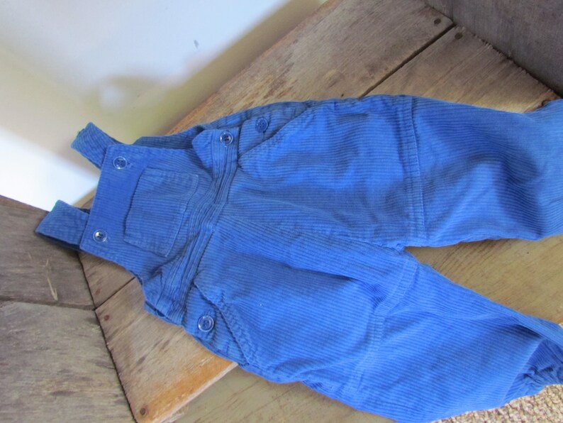 Wide courdory blue baby child toddler Bright Blue 9-12 months 80/'s