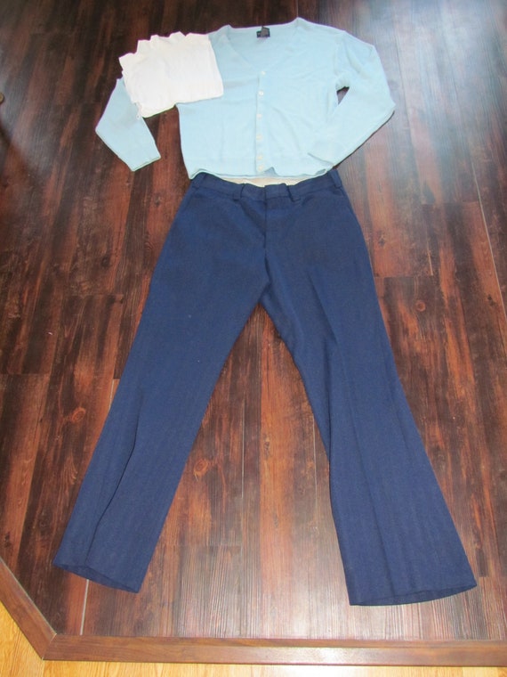 3 piece costume Cousin Eddie Vintage pants, cardig