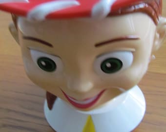 Disney On Ice Toy Story 2 Jessie Cowgirl 5 1/2" Tall Plastic Mug Cup with Lid