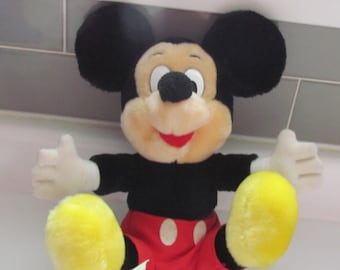Vintage Disneyland Walt Disney Mickey Mouse Plush Stuffed Animal Toy