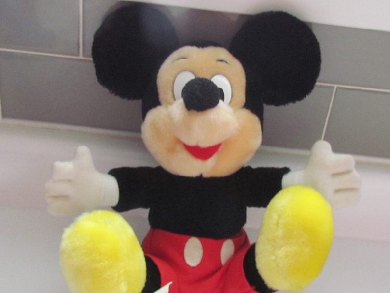 Vintage Disneyland Walt Disney Mickey Mouse Plush Stuffed Animal Toy image 1