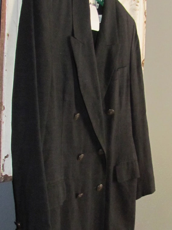 Women's Vintage 80's black blazer double breasted… - image 1