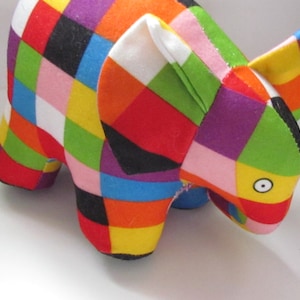 Vintage Elmer the Patchwork Elephant Plush  David McKee pilling Used