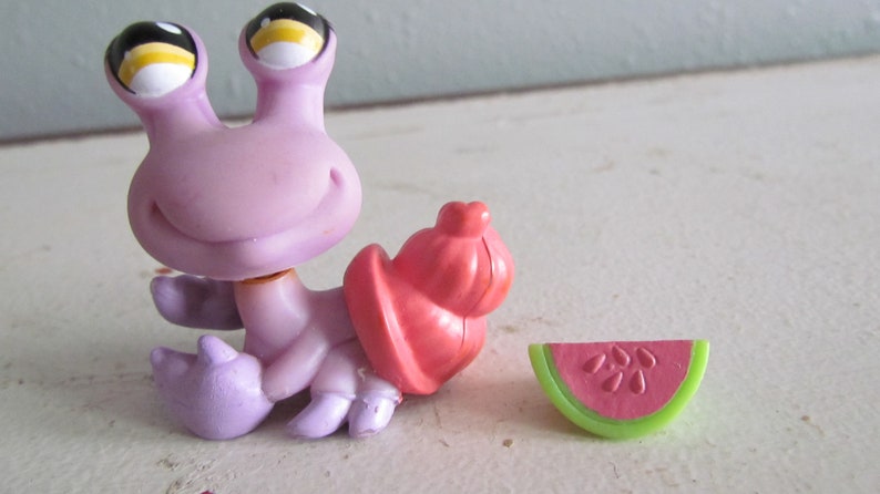 Lps Watermelon LPS Hasbro Littlest Pet Shop Single Pack Series Purple Pink HERMIT CRAB ...