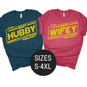 Star wars couples gift set, Princess Leia and Han Solo, husband and wife matching shirts, anniversary gift, his hers shirts, Valentine's day